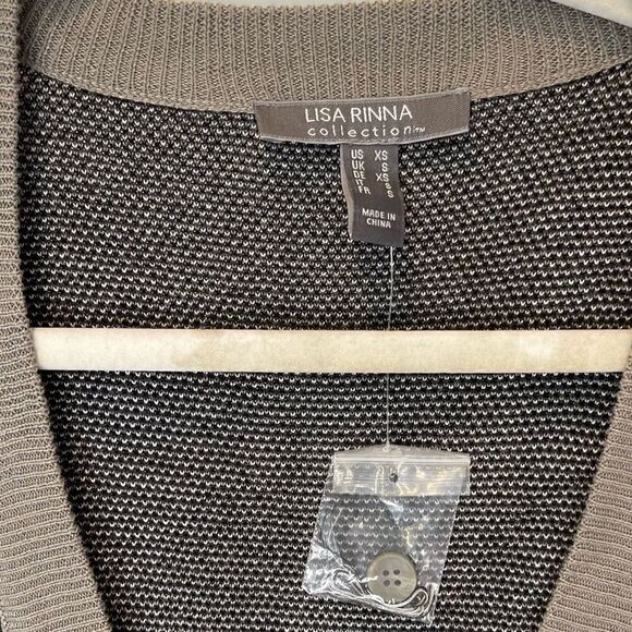 NEW Lisa Rinna Collection Zebra Prints Pockets Buttons Front Cardigan.Size XS - Picture 9 of 12